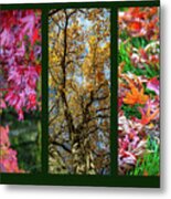 Autumn Triptych Metal Print