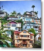 Avalon Hillside With Harbor View Metal Print