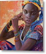 Awa, Beautiful Girl From Senegal Metal Print
