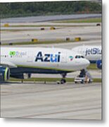 Azul Jet Blue Metal Print