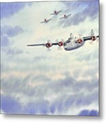 B-24 Liberator Aircraft Painting Metal Print