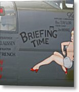 B-25j Briefing Time Metal Print