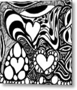 Back In Black And White 9 Modern Art By Omashte Metal Print