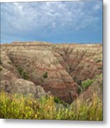 Badland Ravine Metal Print