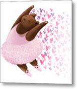 Ballet Bear Metal Print