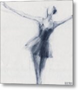 Ballet Sketch Dying Swan Metal Print