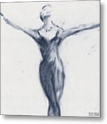 Ballet Sketch Open Arms Metal Print