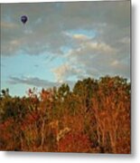 Ballon Over Burning Trees Metal Print