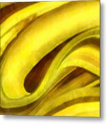 Banana With Chocolate Metal Print
