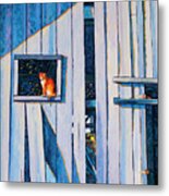 Barn Cat Metal Print