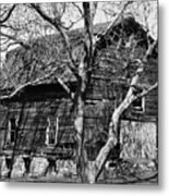 Barn On Stone Foundation Metal Print