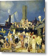 Bathers By The Beach Metal Print