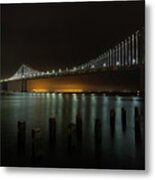 Bay Bridge At Night Metal Print