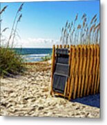 Beach Chairs Metal Print