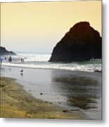 Beach Goers Metal Print