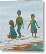 Beach Kids 2 Metal Print