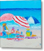 Beach Painting - Summer Beach Vacation Metal Print