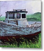 Beached At Bay Of Ayre Metal Print