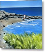 Beached Buoy Metal Print