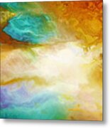 Becoming - Abstract Art - Triptych 2 Of 3 Metal Print