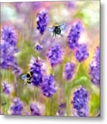 Bee Happy Metal Print