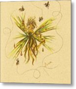 Bees To Honey Metal Print