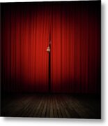 Behind The Curtain Metal Print