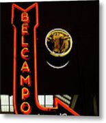 Belcampo Meat Co In Neon Lights Metal Print