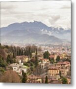 Bergamo And The Mountains Metal Print