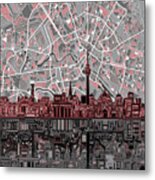 Berlin City Skyline Abstract Metal Print