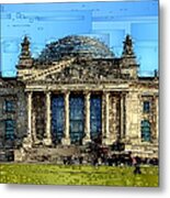 Berlin Parliament Reichstag Building Metal Print