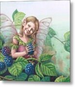 Blackberry Fairie Metal Print