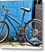 Bicycle With Watermelons Metal Print