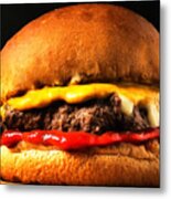 Big Juicy Cheese Burger Hold The Pickle Hold The Lettuce Painterly 20170918 Metal Print