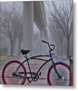 Bike Under Maglev Metal Print