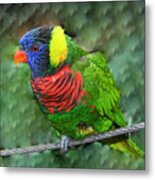 Bird On A Wire Metal Print