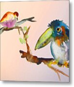 Birds In Love Metal Print