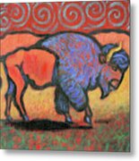 Bison Totem Metal Print