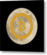 Bitcoin To The Moon Metal Print