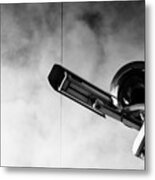 Black And White Art Photograph Of Cctv Camera Metal Print