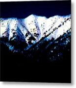 Black And White Mountains Metal Print