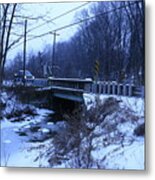 Black Rock Bridge Metal Print