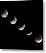 Bloodmoon Lunar Eclipse With  Phases Composite Metal Print