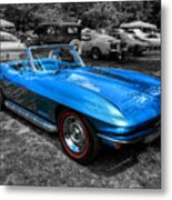 Blue '67 Corvette Stingray 001 Metal Print