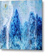 Blue Abstract Two Metal Print