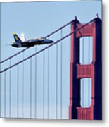 Blue Angel Golden Gate Fly By Metal Print