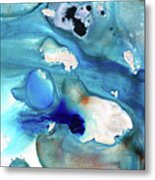 Blue Art - The Meaning Of Life - Sharon Cummings Metal Print