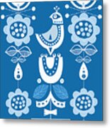 Blue Birds In Scandinavia Metal Print
