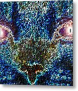 Blue Cat Metal Print