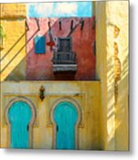 Blue Doors Metal Print